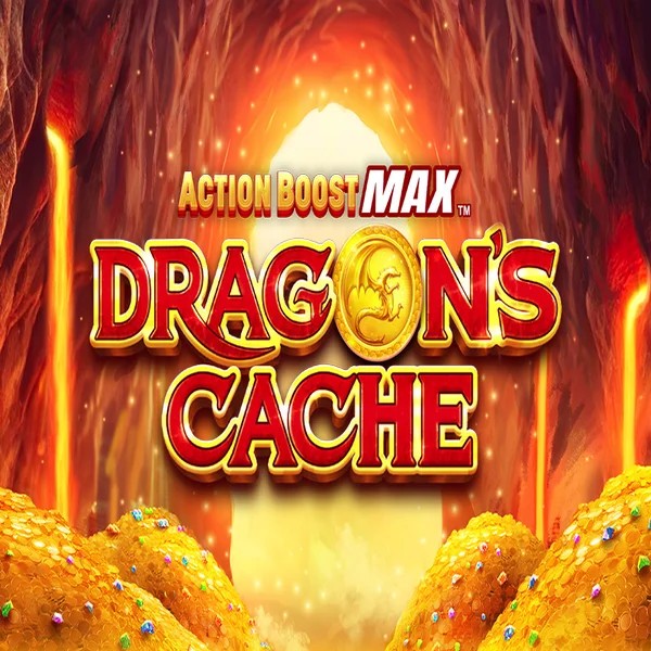 Action Boost Max Dragon's Cache slot icon by SpinPlay Games, available at Spinsy Casino
