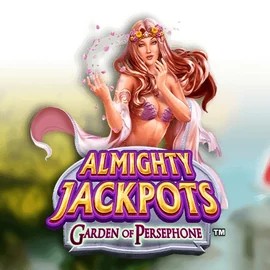 Almighty Jackpots: Garden of Persephone by Novomatic, showcased at sspinsy.com – game logo