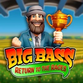 Big Bass Return to the Races slot logo by Pragmatic Play at Spinsy Casino