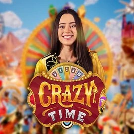 Live Casino logo of Crazy Time from Evolution at Spinsy Casino