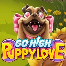 Go High Puppy Love slot logo by RubyPlay at Spinsy Casino