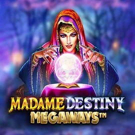 Madame Destiny Megaways slot visual from Pragmatic Play available on sspinsy.com