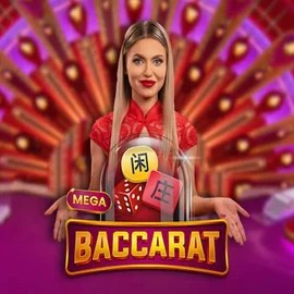 Official Live Casino logo: Mega Baccarat by Pragmatic Play at Spinsy Casino