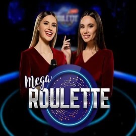 Mega Roulette slot logo by Pragmatic Play at Spinsy Casino