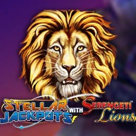 Jackpots logo of Stellar Jackpots with Serengeti Lions from Lightning Box Game at Spinsy Casino