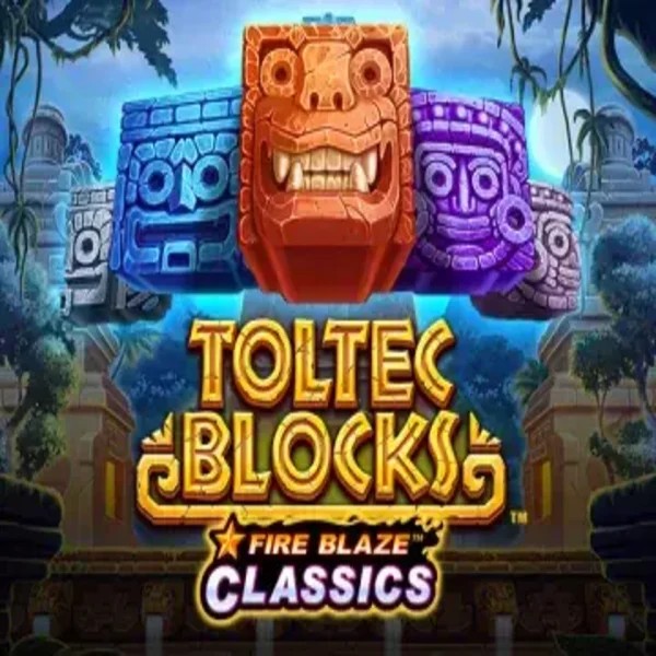 Fire Blaze: Toltec Blocks by Rarestone Gaming, showcased at sspinsy.com – game logo